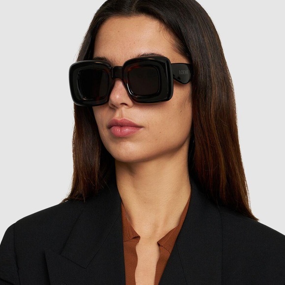 NEW LOEWE UNISEX BLACK SUNGLASSES LOEWE LW40098I 01A - Picture 4 of 13